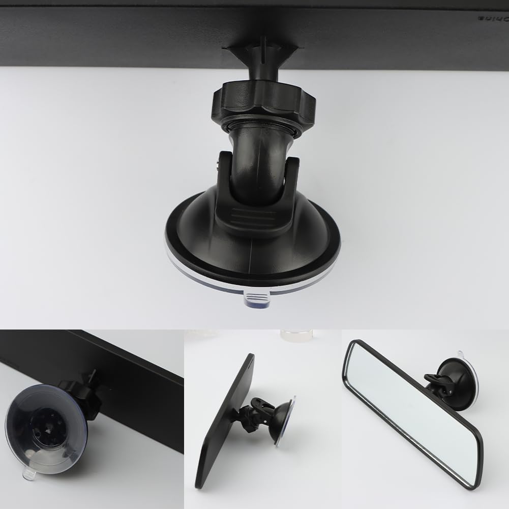 Universal Interior Rear View Mirror with Suction Cup Wide Angle Blind Spot Driving Test