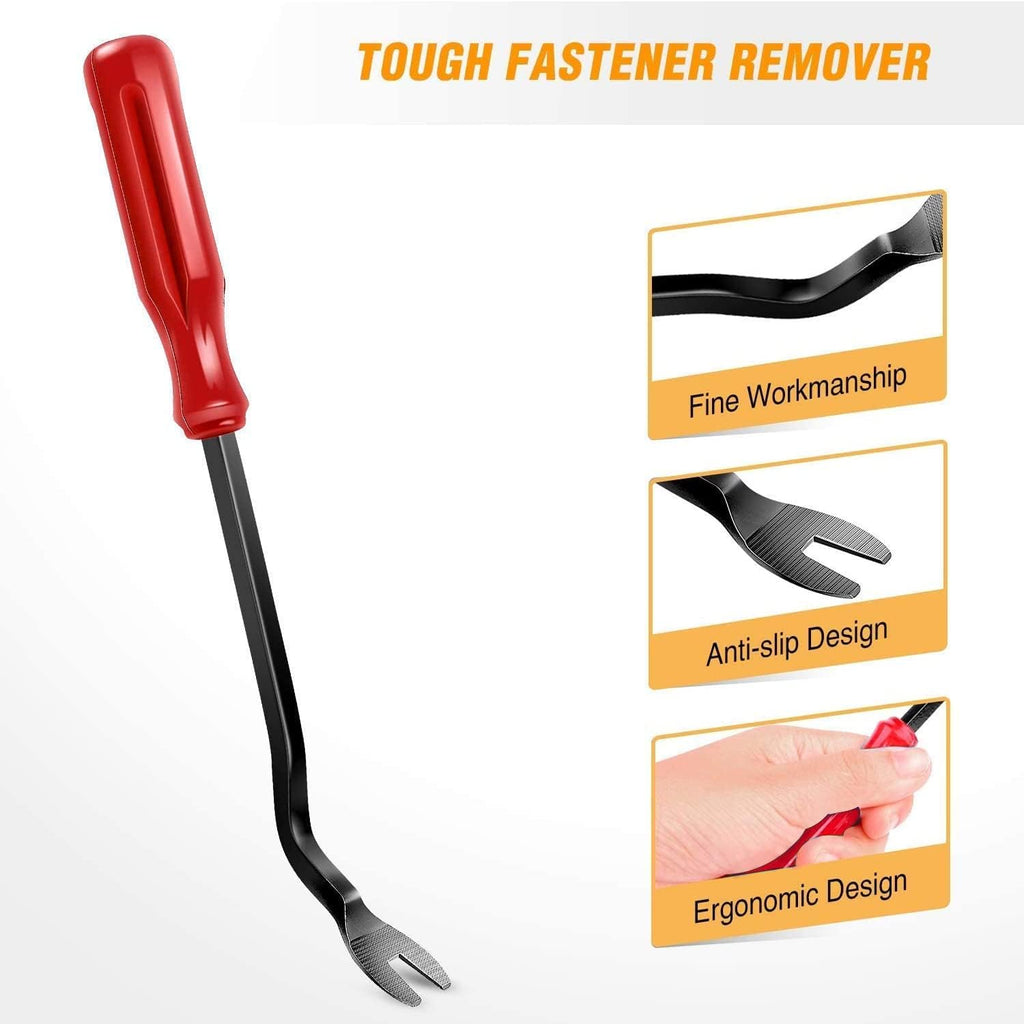 GOOACC 5 PCS Nylon Auto Trim Removal Tool Kit - No-Scratch, Red