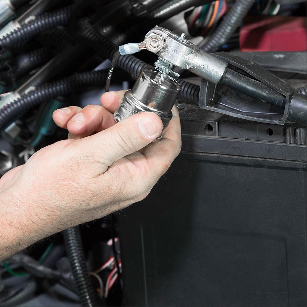 2Pcs Car Battery Terminal Connectors, 4-Way Quick Disconnect, SAE/JIS Type A