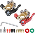 2Pcs Car Battery Terminal Connectors, 4-Way Quick Disconnect, SAE/JIS Type A