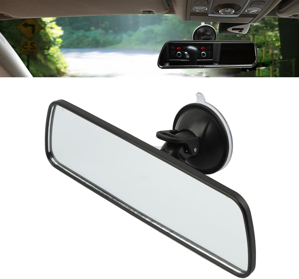 Universal Interior Rear View Mirror with Suction Cup Wide Angle Blind Spot Driving Test