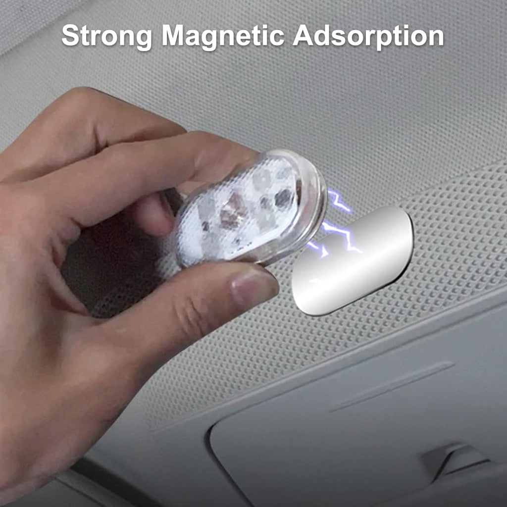 4Pcs Wireless Car LED Interior Lights, 7 Colors, USB Rechargeable, Portable