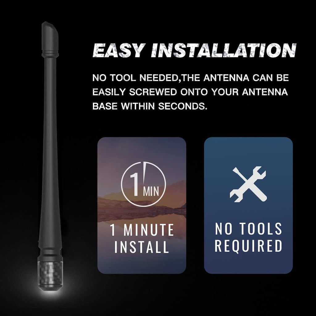 RYDONAIR 7" Short Antenna, Ford F150 & Bronco Replacement, Car Wash Proof