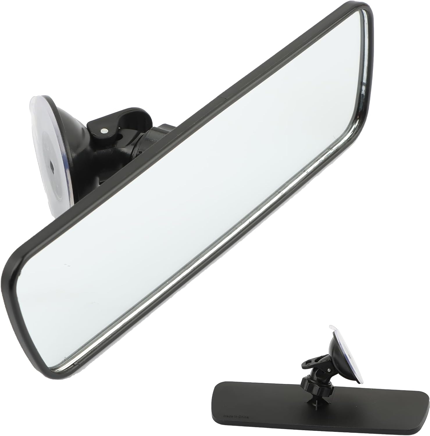 Universal Interior Rear View Mirror with Suction Cup Wide Angle Blind Spot Driving Test