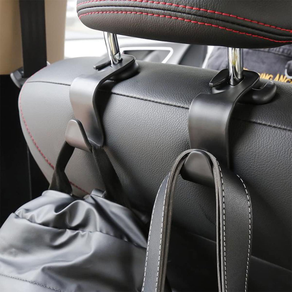 Car Back Seat Headrest Hooks, 4 Pack, Hanger for Bags, Coats, Groceries