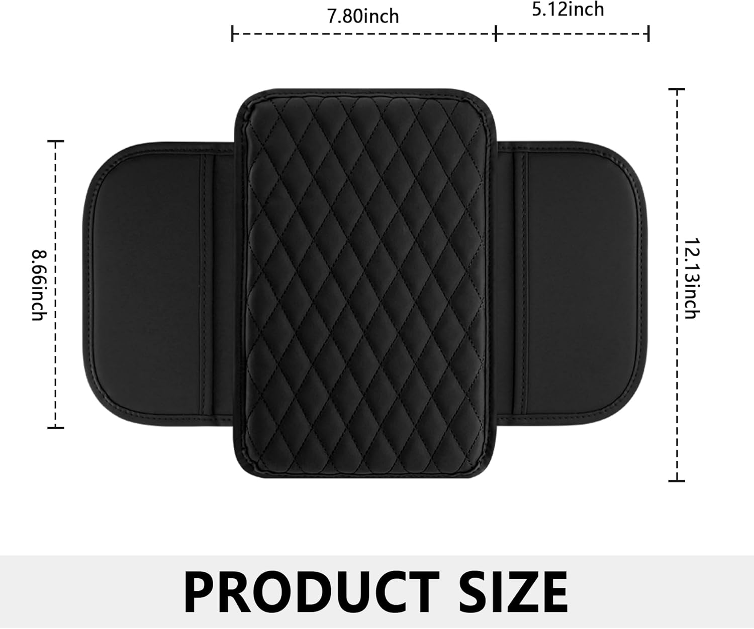 Stacool Car Armrest Cover | Microfiber Leather Console Cushion, Storage Bags