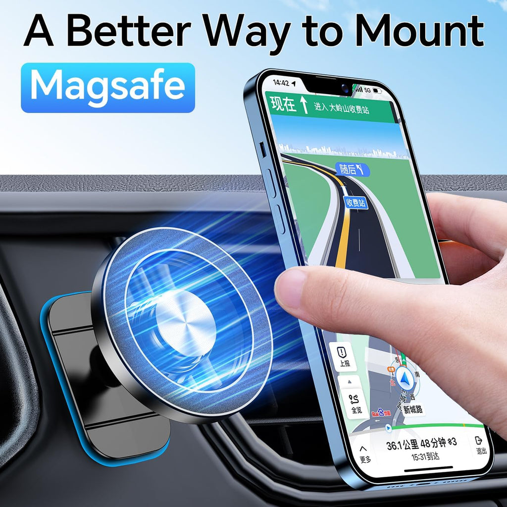 Kaistyle MagSafe Car Mount, Strong Magnetic Phone Holder for Dashboard, iPhone 17/16/15/14