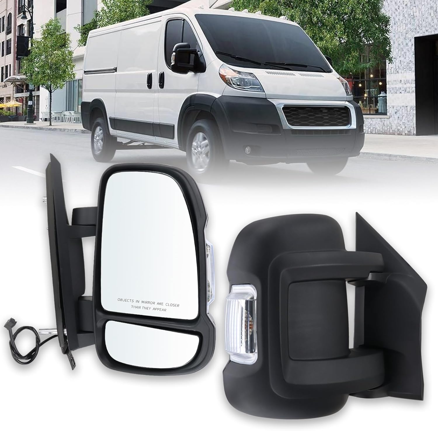 Right Manual Side Mirror for 2014-2026 Ram ProMaster 1500 2500 3500 Turn Signal