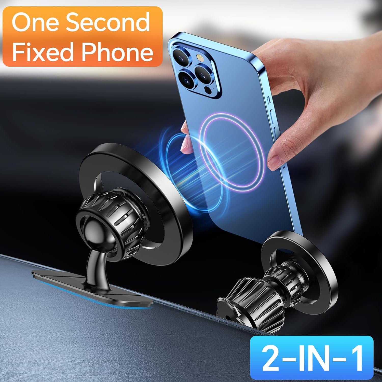 Kaistyle MagSafe Car Mount, Strong Magnetic Phone Holder for Dashboard, iPhone 17/16/15/14