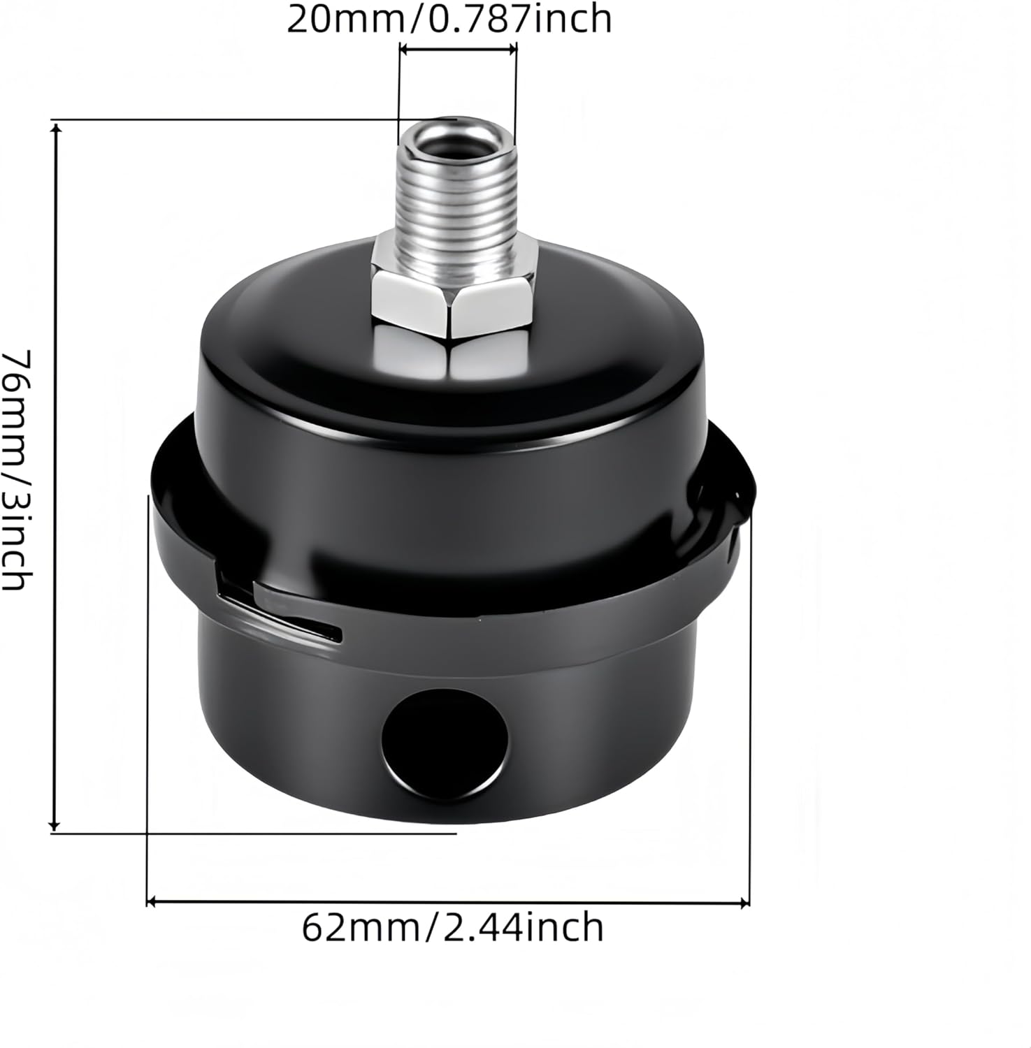 3/4" Thread Air Compressor Silencer Filter 20mm Metal Intake Muffler Replacement Parts