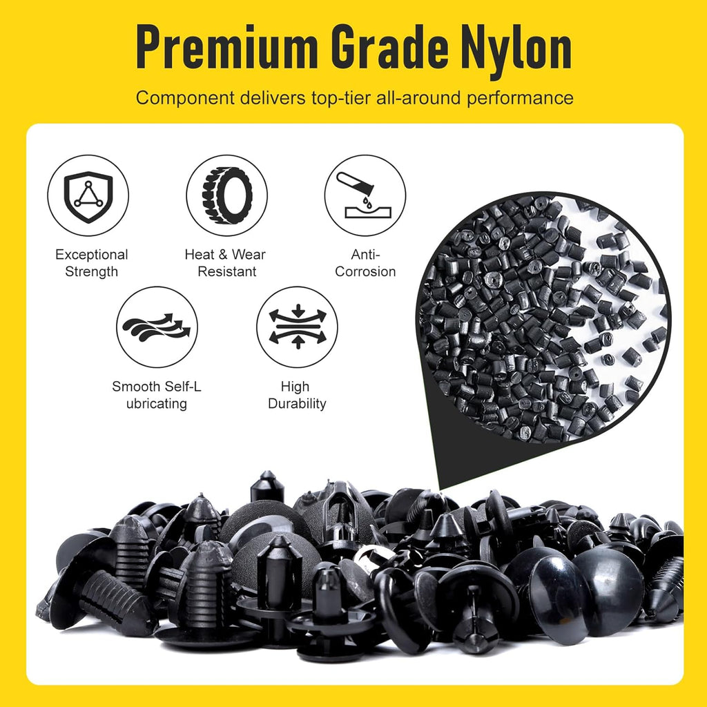 240PCS Car Bumper Retainer Clips, Auto Rivets & Push Fasteners Kit, Universal