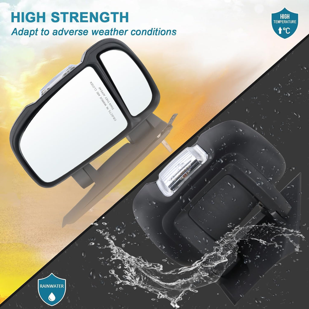 Right Manual Side Mirror for 2014-2026 Ram ProMaster 1500 2500 3500 Turn Signal