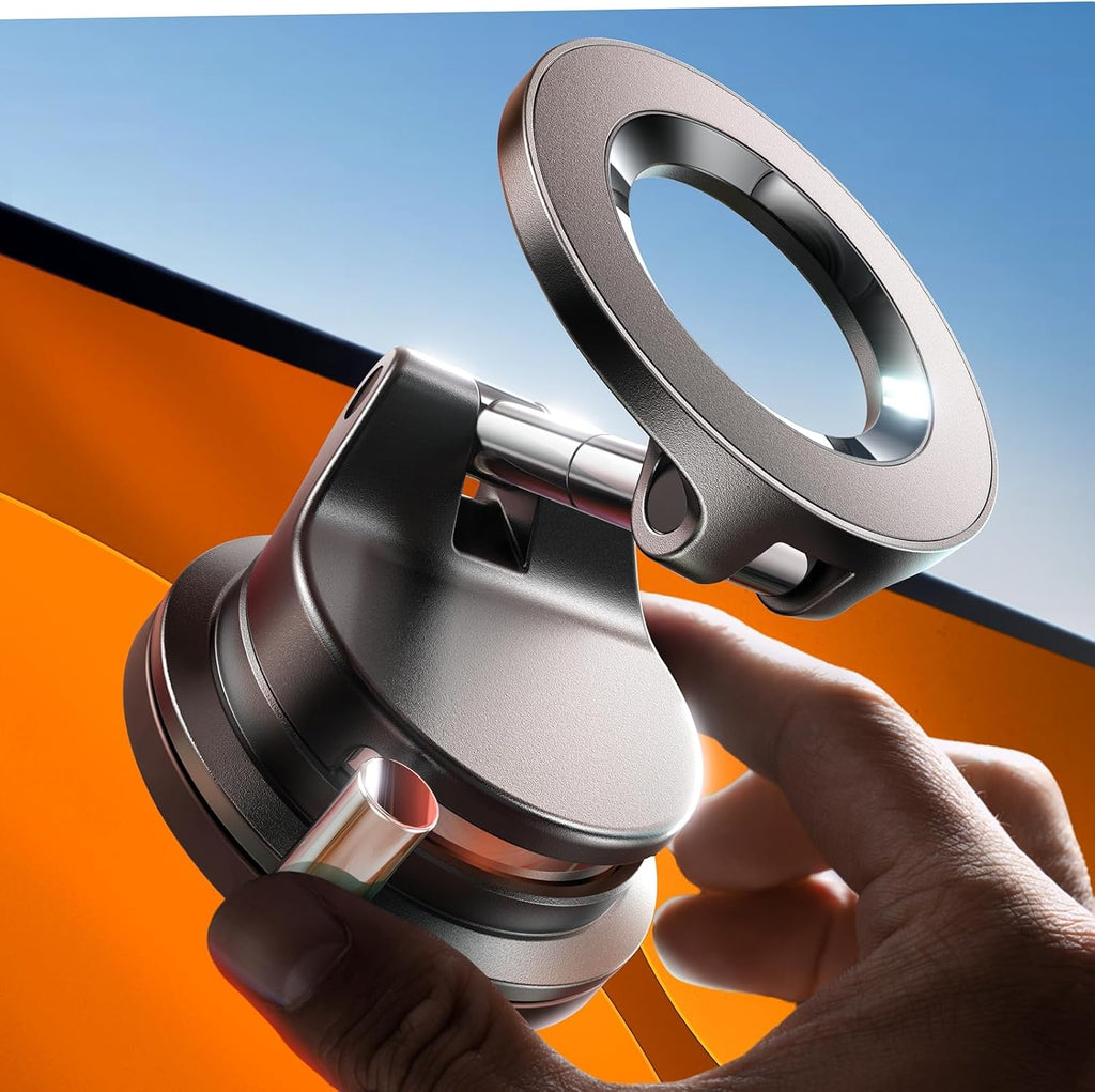 LISEN MagSafe Car Mount – Magnetic Vacuum Suction Phone Holder for iPhone