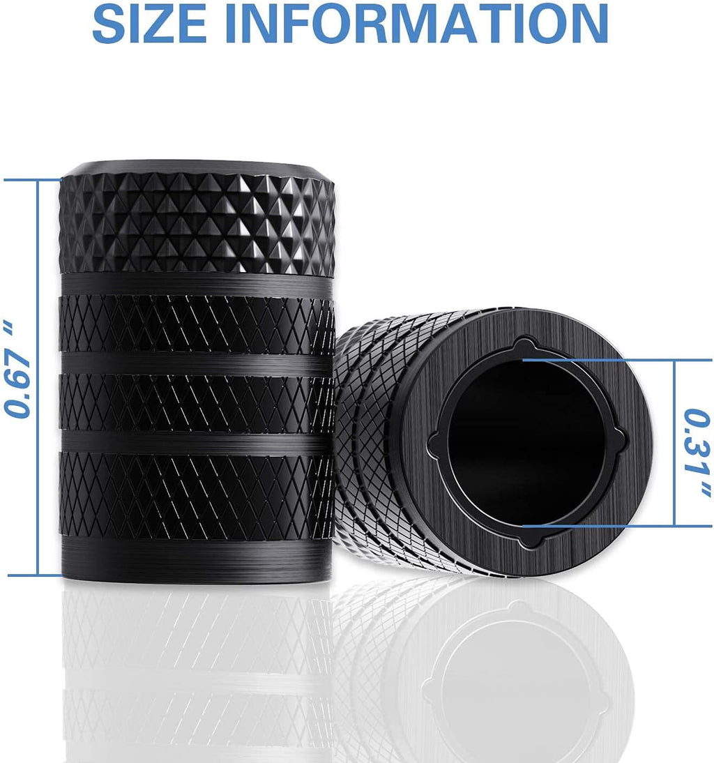 CKAuto Aluminum Valve Stem Caps 4pcs | Corrosion Resistant, Cars, Trucks, SUVs