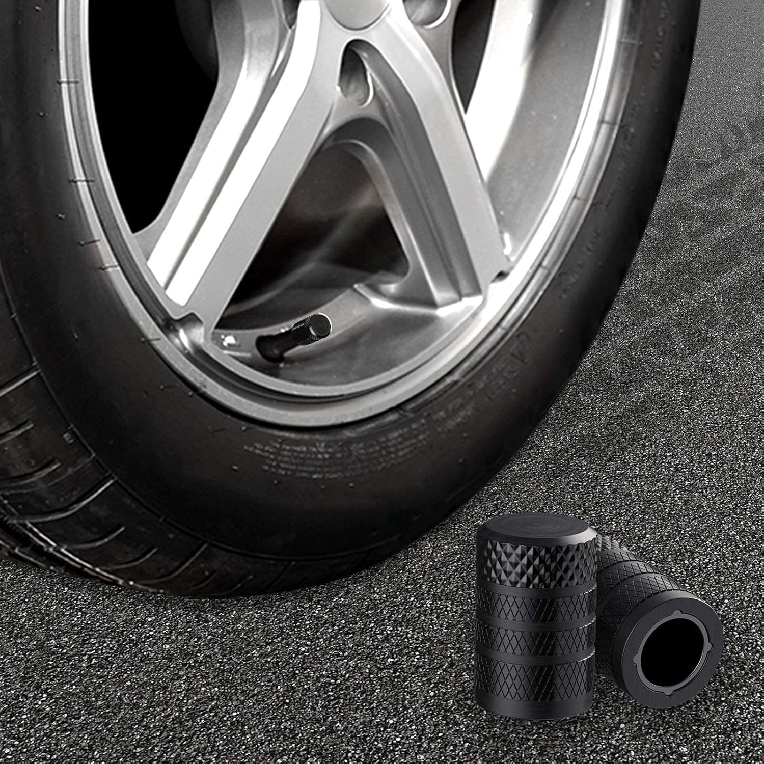 CKAuto Aluminum Valve Stem Caps 4pcs | Corrosion Resistant, Cars, Trucks, SUVs