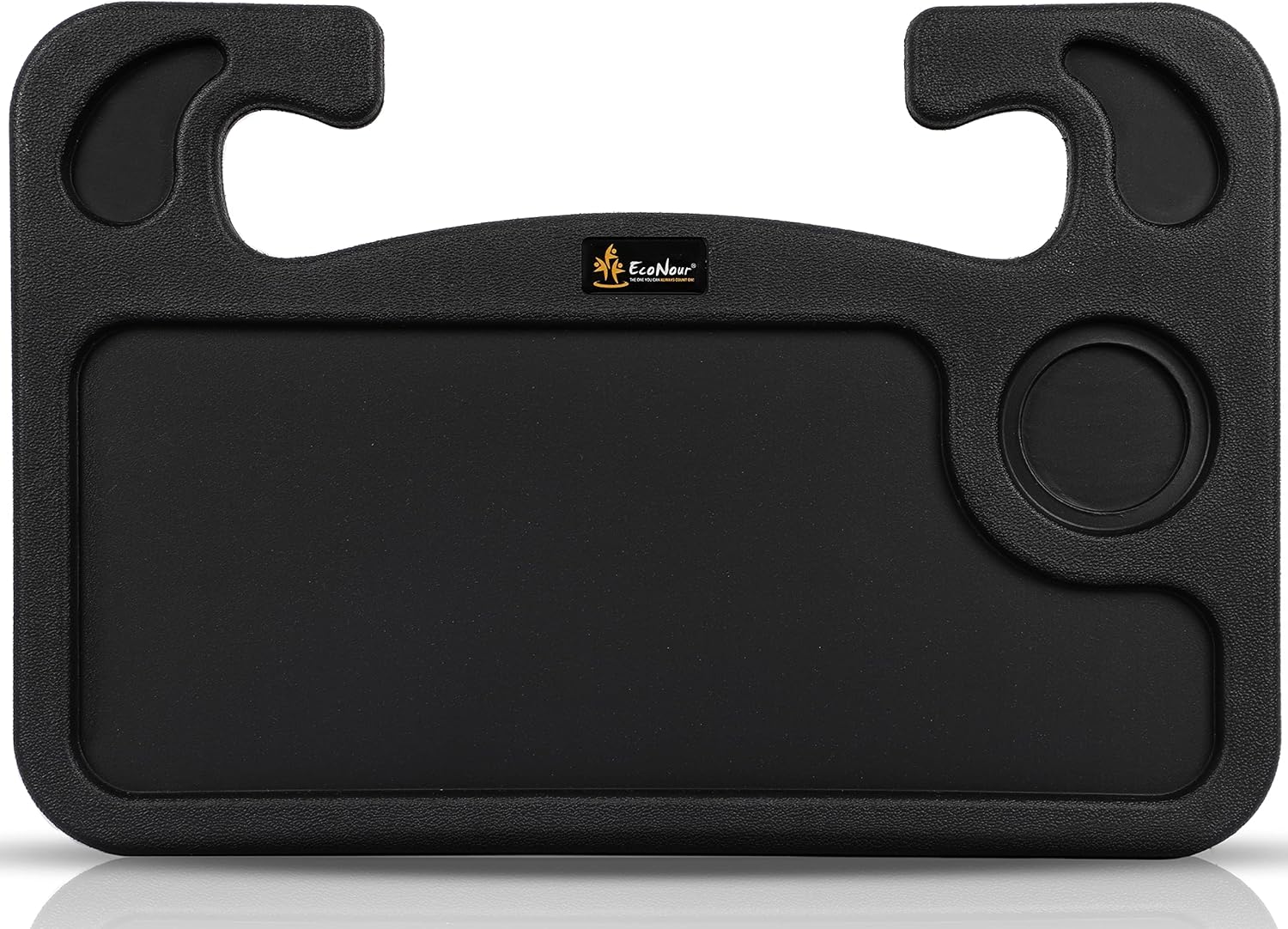 EcoNour 2-in-1 Steering Wheel Desk | Car Laptop Tray, Food Tray & Cup Holder