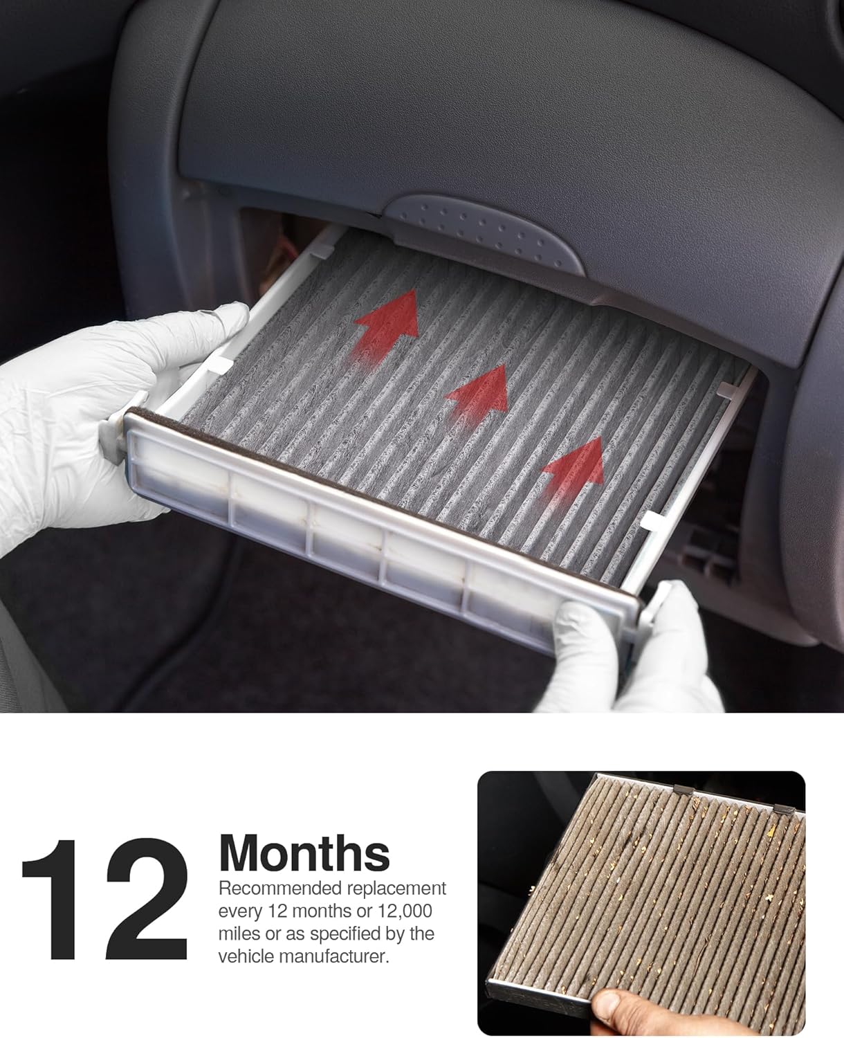 Puroma Activated Carbon Cabin Air Filter, Replacement for Honda & Acura