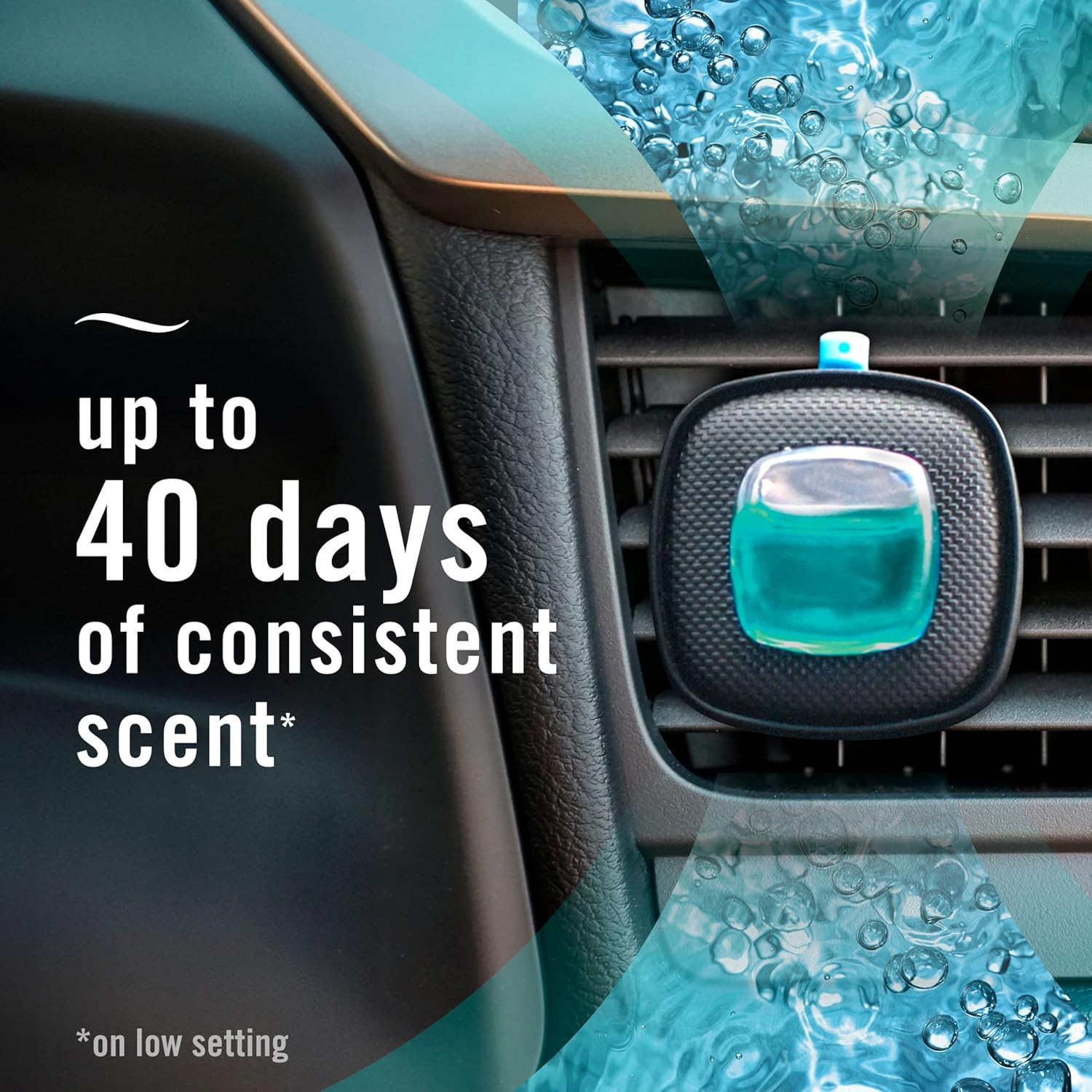 Febreze Car Vent Clip Air Freshener – Unstopables Fresh Scent, 4 Count