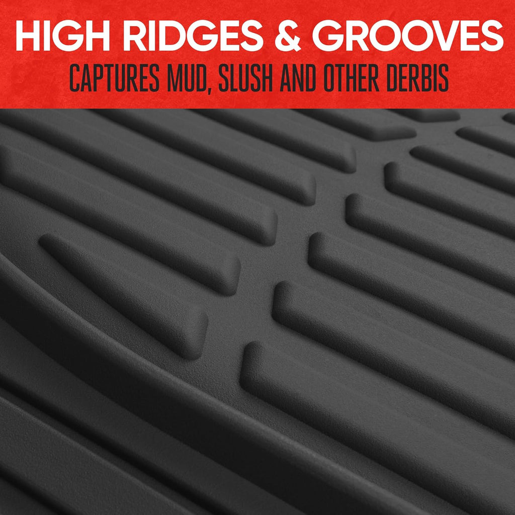All-Weather Floor Mats Universal Waterproof Floor Liners for Cars Trucks SUVs