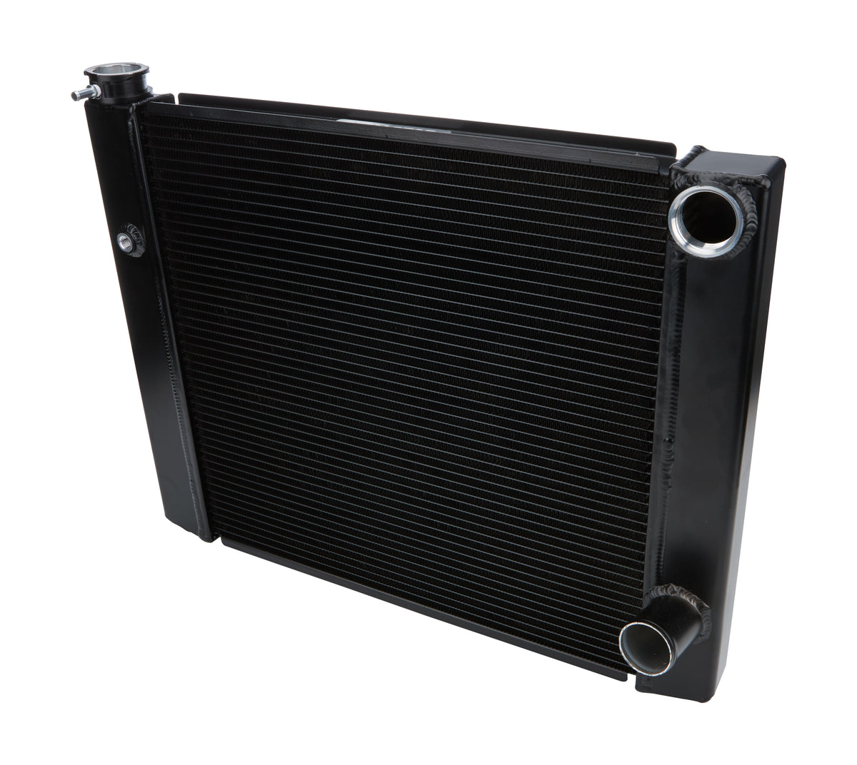 Allstar Performance Dual Pass Radiator 19x28 1 Row Lightweight Black - ALL30346