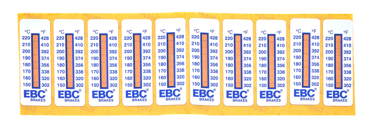 EBC Brakes Tempature Decal Caliper 8 Level 10pk - TS001