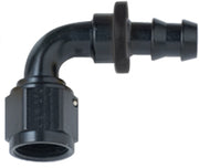 Fragola Hose Fitting #6 90 Deg Push Lock Black - 209006-BL