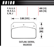 Hawk Brake Brake Pads - HB100J.480