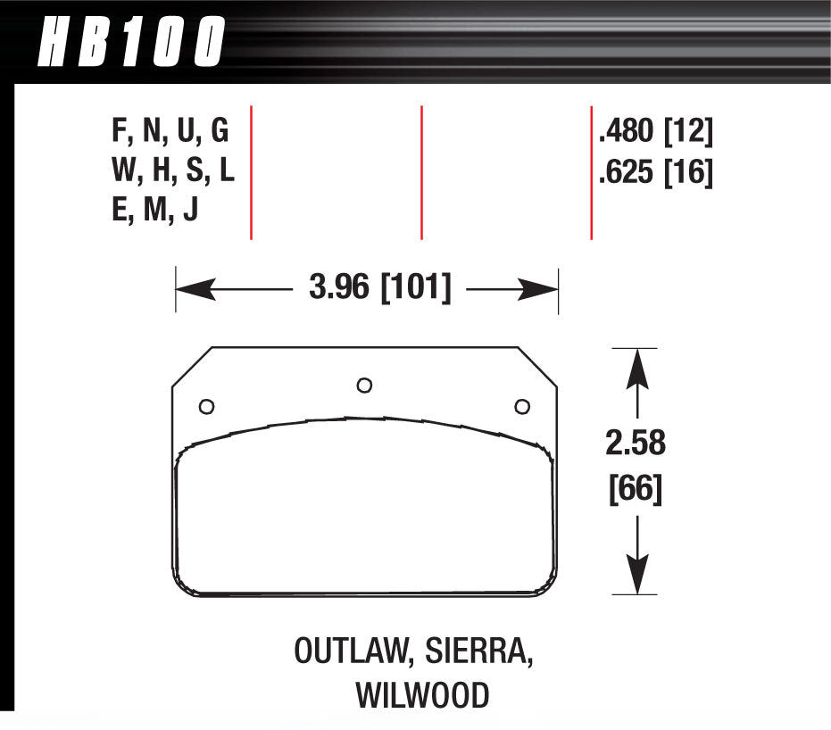 Hawk Brake Dynalite/2000 Black - HB100M.480