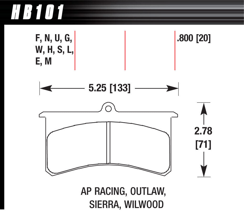 Hawk Brake Superlite/Xl DTC-70 - HB101U.800
