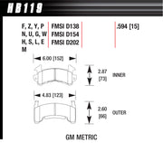 Hawk Brake Performance Street Brake Pads (4) - HB119F.594