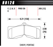 Hawk Brake Performance Street Brake Pads (4) - HB126F.505