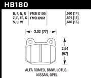 Hawk Brake Street Brake Pads Rear WRX HPS 5.0 - HB180B.560