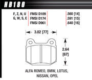 Hawk Brake Performance Street Brake Pads (4) - HB180F.560
