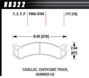 Hawk Brake Performance Street Brake Pads (4) - HB322P.717