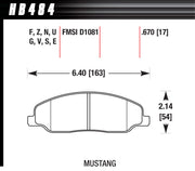 Hawk Brake Performance Street Brake Pads (4) - HB484F.670