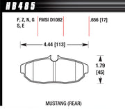 Hawk Brake Performance Street Brake Pads (4) - HB485F.656