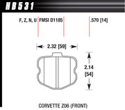 Hawk Brake 2006 Corvette ZO6 Perf Ceramic - HB531Z.570