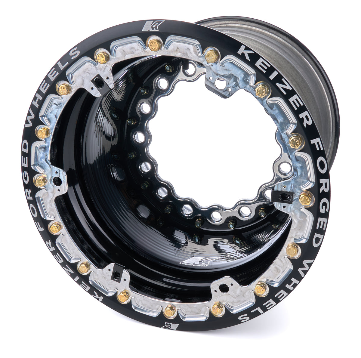 Keizer Aluminum Wheels, Inc. Wheel Wide 5 15x14 5in BS Forged Beadlock Black - W15145FBLB