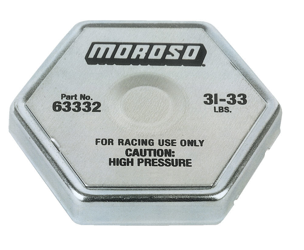 Moroso Radiator Cap 31-33 psi Hexagon - 63332