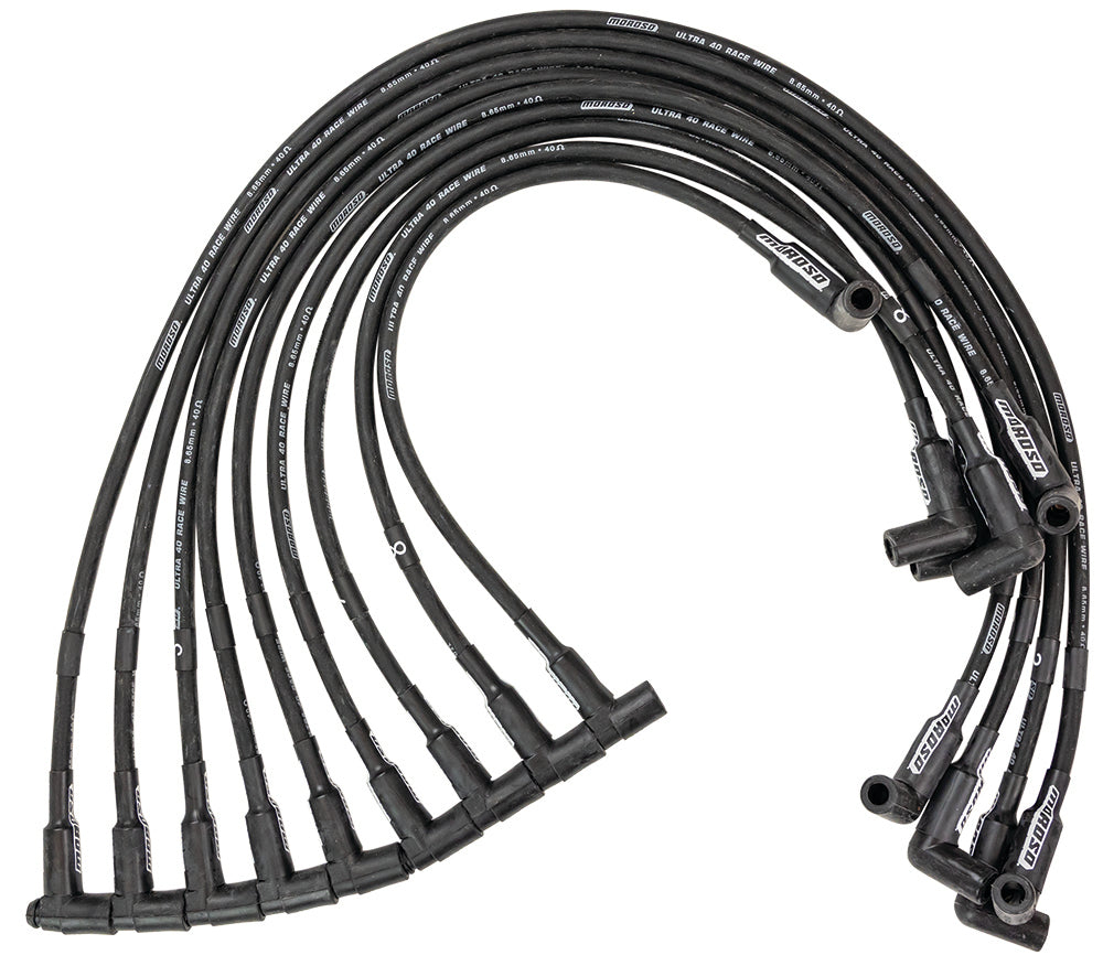 Moroso Ultra 40 Plug Wire Set SBC Sprint Car Black - 73722