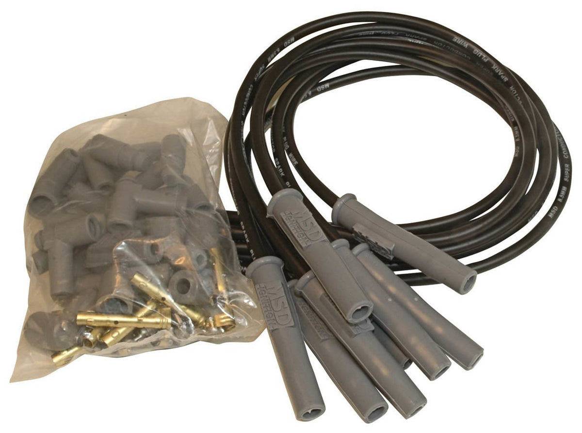 Msd Ignition 8.5MM Spark Plug Wire Set - Black - 31193