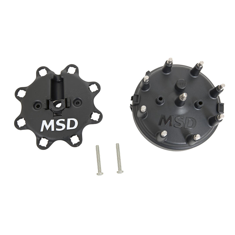 Msd Ignition Distributor Cap - Ford HEI- Black - 84083