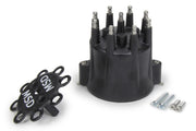 Msd Ignition Distributor Cap & Ret- Chevy V8 HEI- Black - 84333