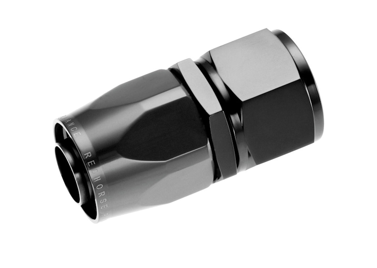 Redhorse Performance 6AN Swivel Hose Ends Black STR - 1000-06-2