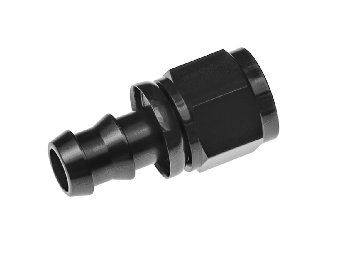 Redhorse Performance 6AN Push Lock Hose End Str Black - 2000-06-2