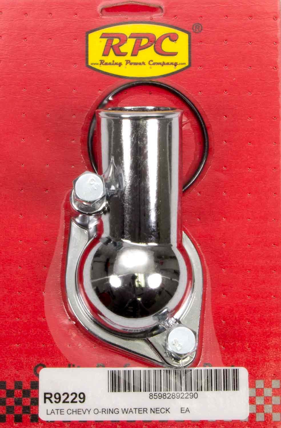 Racing Power Co-Packaged 66-75 Chevy V8 Steel Water Neck Chrome - R9229