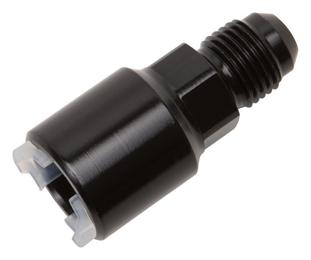 Russell Push-On EFI Fitting #6 to 3/8in Hard Tube Black - 640853