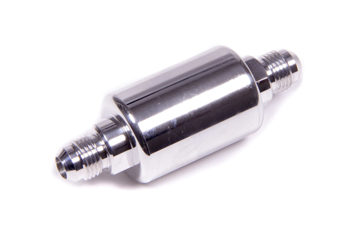 Russell #6 Aluminum Fuel Filter Polished 3in x 1-1/4in - 650140