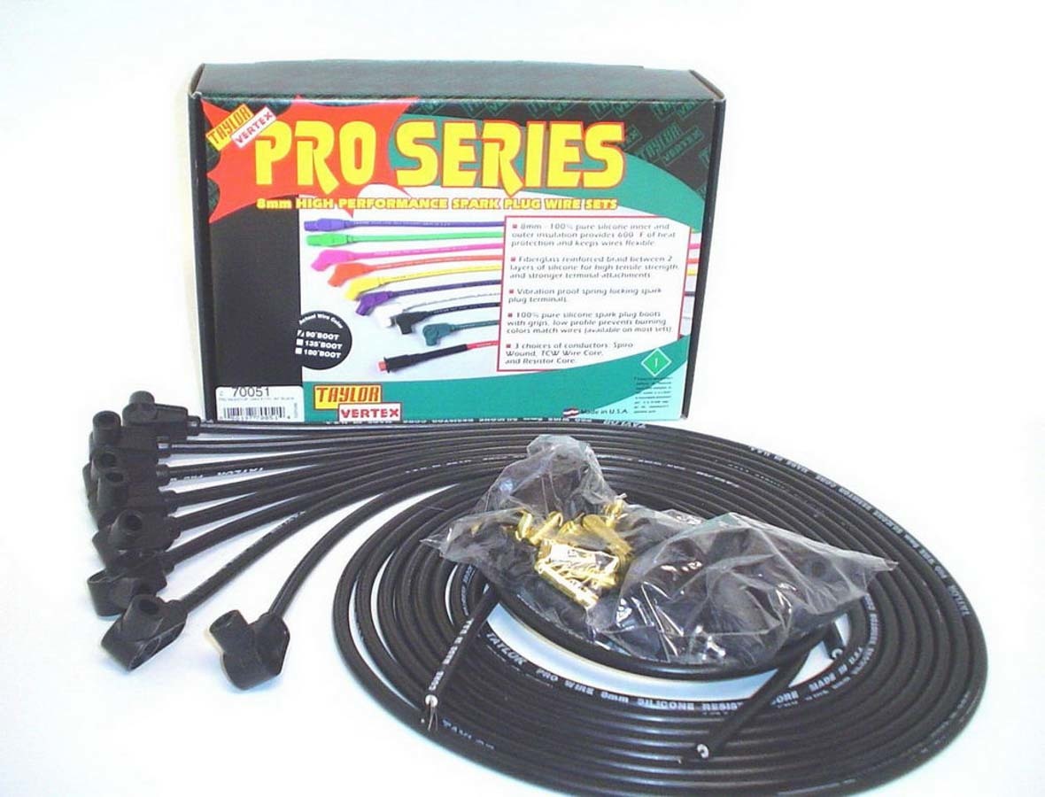 Taylor/Vertex 8mm Black Pro Wire 90 Dg - 70051